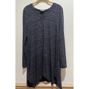 Black Bead Long Sleeve Tunic Size Large ~ Black